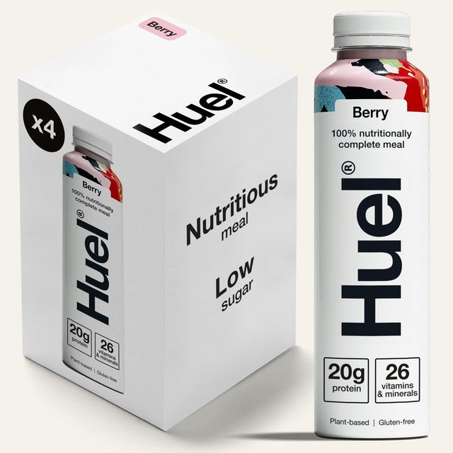 Huel RTD Berry meal replacement drink multipack 4 x 500ml, UK version