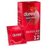 Durex Thin Feel condoms extra lube regular fit 12 pack - British product