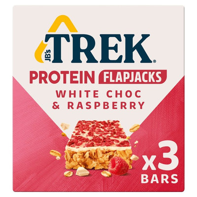 Trek White Chocolate Raspberry Protein Flapjacks 3 x 50g