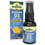 Natures Aid Vitamin D3 2000iu Oral Spray Orange Flavour Liquid Supplement 30ml