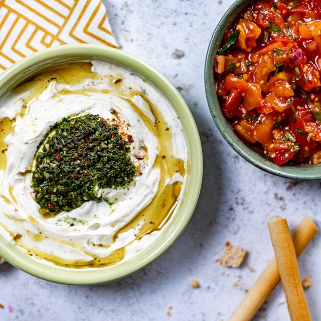 M&S Labneh Dip with Herb Dressing 170g, imported from the UK