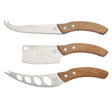 Artesa Cheese Knife Set with Acacia Wood Handles 3 Piece
