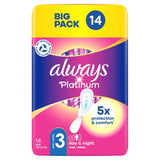 Always Platinum Day & Night Size 3 Sanitary Towels with wings - British product