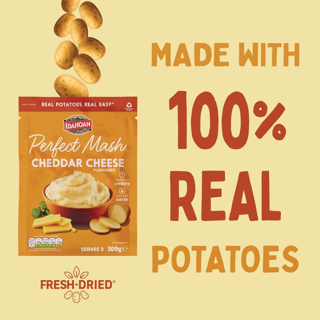 Idahoan Cheese Mash 109g pouch, UK version