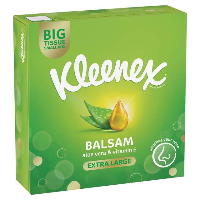 Kleenex Balsam extra large compact pocket tissues, UK version
