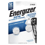 Energizer CR2016 Lithium Coin Battery 2-Pack