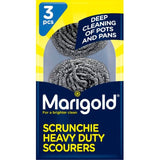 Marigold Scrunchie Stainless Steel Scourers 3 Pack
