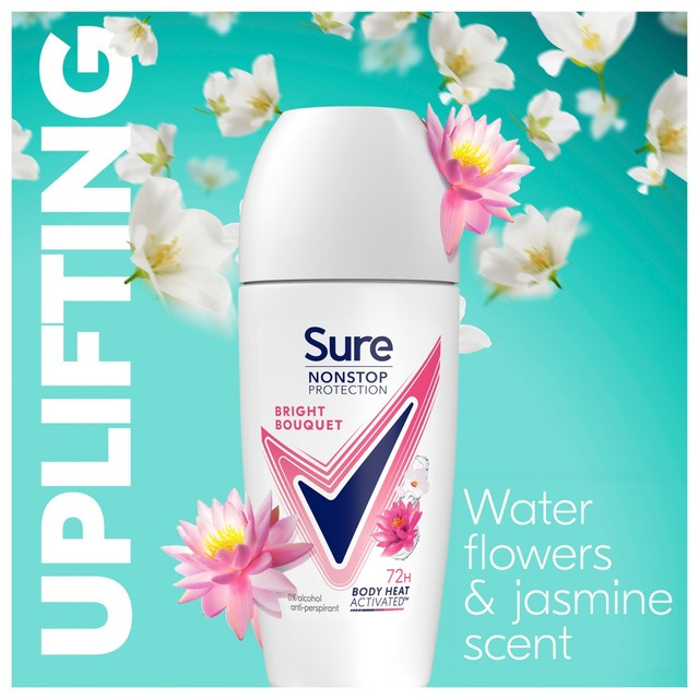 Sure Anti-Perspirant Deodorant Roll On Bright Bouquet 50ml (British brand)
