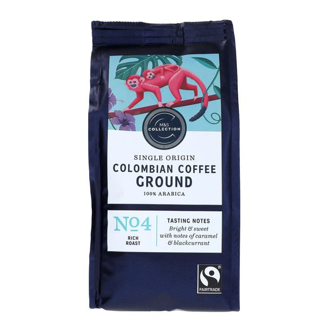 M&S Fairtrade Colombian ground coffee 227g, imported from the UK