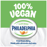 Philadelphia vegan almond oat cream cheese spread 165g, imported from the UK