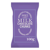 M&S Milk Chocolate Chunks Baking Chocolate 100g