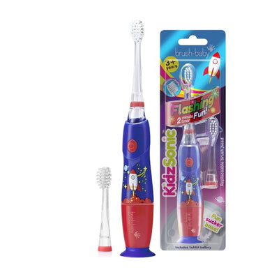 Brush-Baby KidzSonic Rocket Electric Toothbrush for Kids Ages 3+