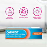 Savlon burns and scalds antiseptic cream 30g (British brand)