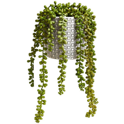 M&S Artificial String of Pearls in Ceramic Pot 16x38.1cm