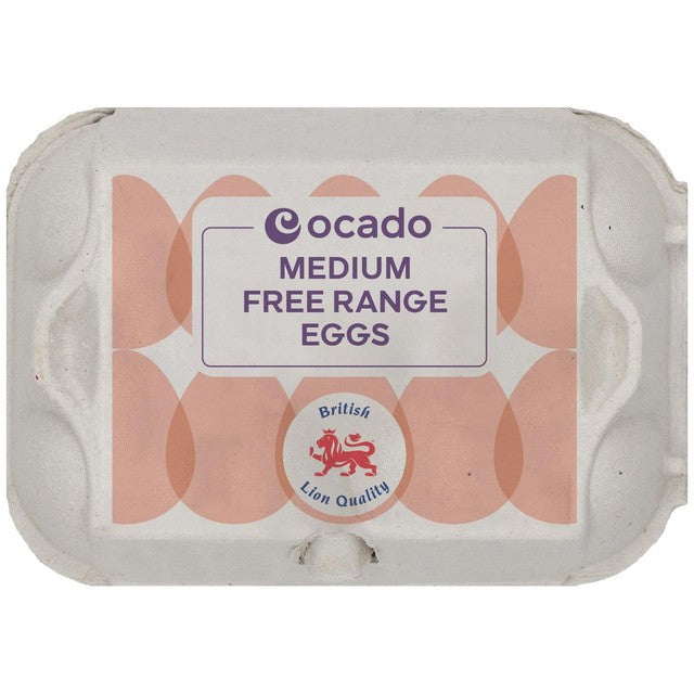 Ocado free range eggs 6 per pack, imported from the UK