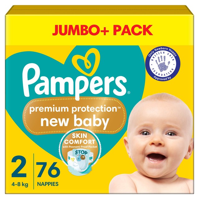 Pampers New Baby nappies size 2 for babies 4-8kg, imported from the UK