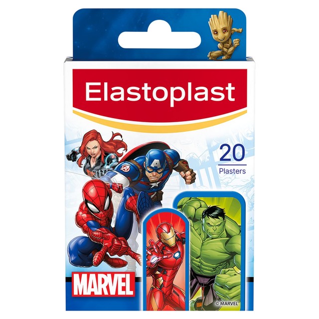 Elastoplast Avengers Marvel Kids Assorted Plasters 20 pack - British product