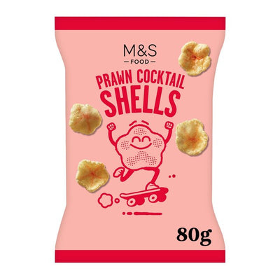 M&S Prawn Cocktail Shells Seasoned Snacks 80g
