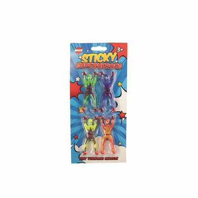 Hoot Sticky Superheroes Toy 4 Pack