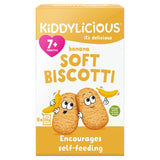 Kiddylicious Banana Soft Biscotti baby snacks 6 x 20g, UK version