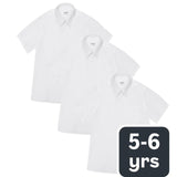 M&S Girls Easy Iron School Blouses White 5-6 Years