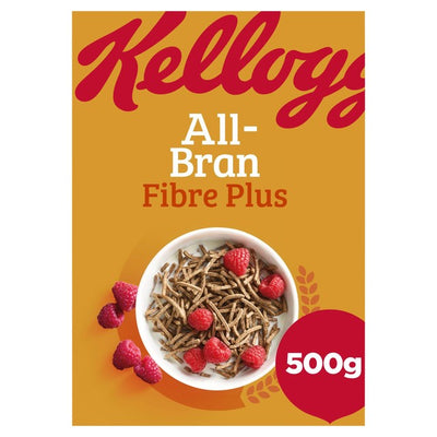 Kellogg's All-Bran Fibre Plus High-Fibre Wheat Bran Cereal 500g