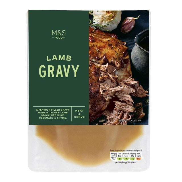 M&S lamb gravy 350g, imported from the UK