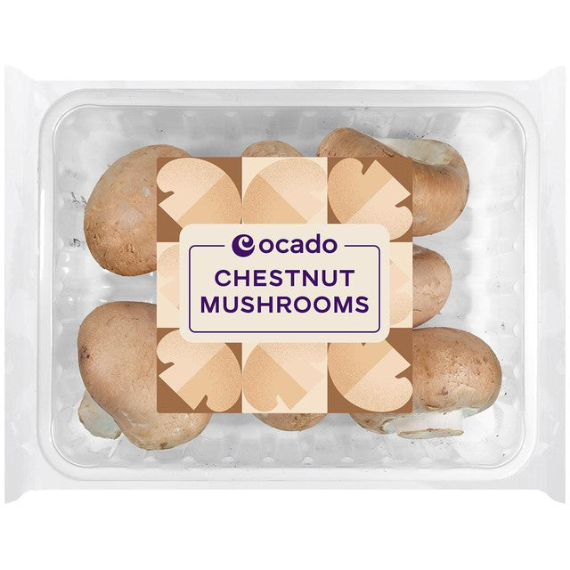 Ocado Chestnut Mushrooms 250g, imported from the UK