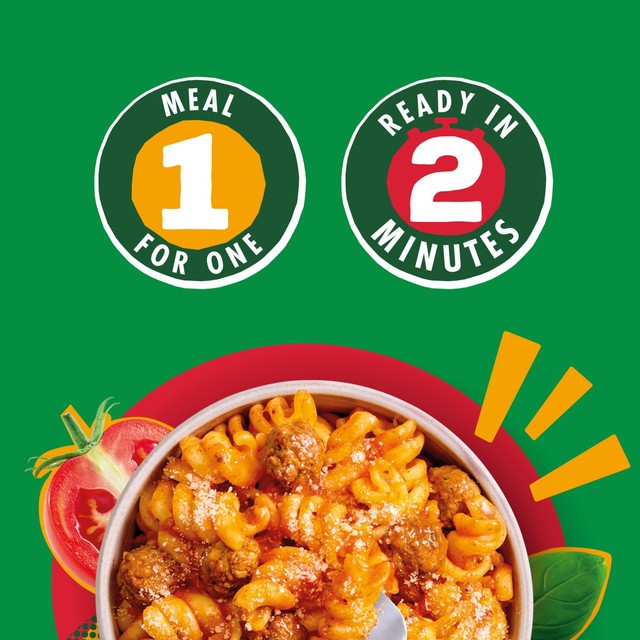 Dolmio Meatballs Fusilli microwave pasta meal 250g - British product