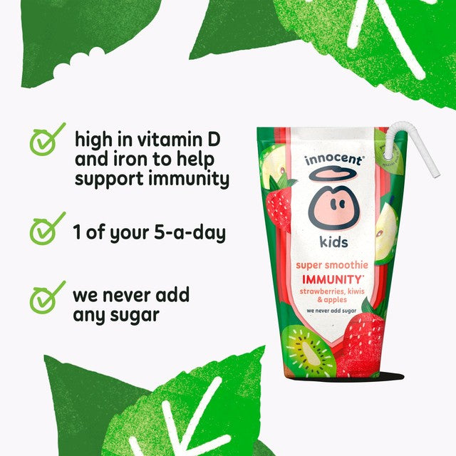 Innocent Kids Smoothies Strawberries, Kiwis & Apples 4 x 150ml, UK version