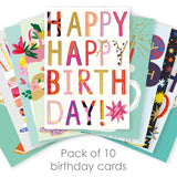 Abacus Adult Birthday Card Bundle Greeting Cards Pack of 10