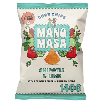 Manomasa Chipotle & Lime Tortilla Chips 140g