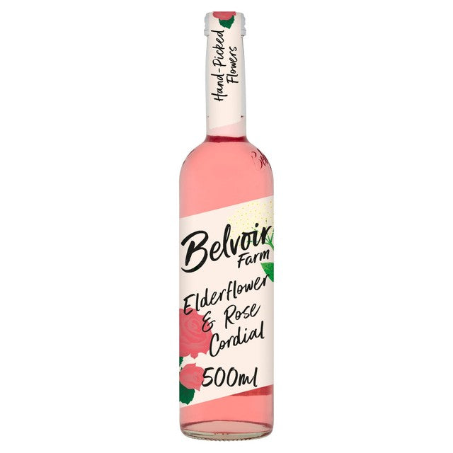Belvoir Elderflower & Rose Cordial 500ml - British product