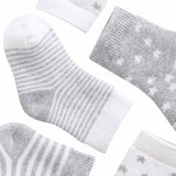 M&S Terry Stars Socks, 0-6 Months, Grey