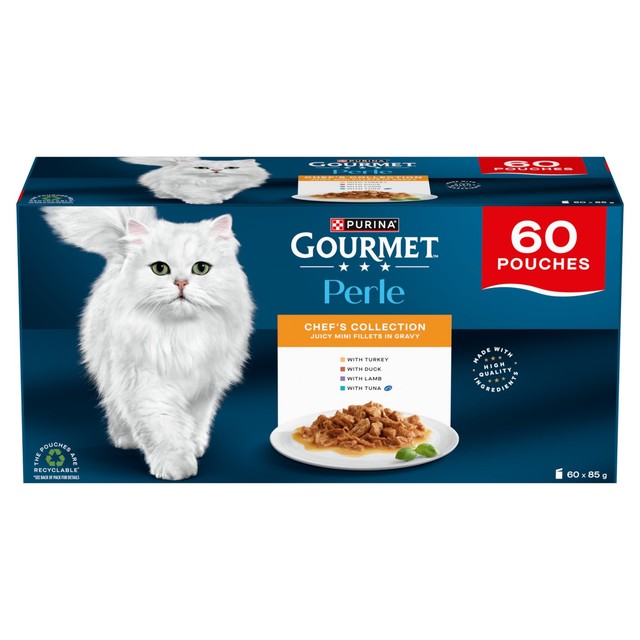 Gourmet wet cat food in gravy 60 x 85g multipack, UK version