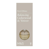 M&S Cedarwood Vetiver Reed Diffuser 80ml, imported from the UK