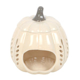 Something Different cream pumpkin oil burner and wax warmer - British product