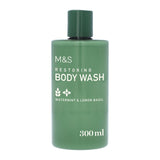 M&S Body Wash Watermint Lemon Basil 300ml, imported from the UK