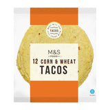 M&S corn and wheat tacos 12 mini tortilla wraps, imported from the UK