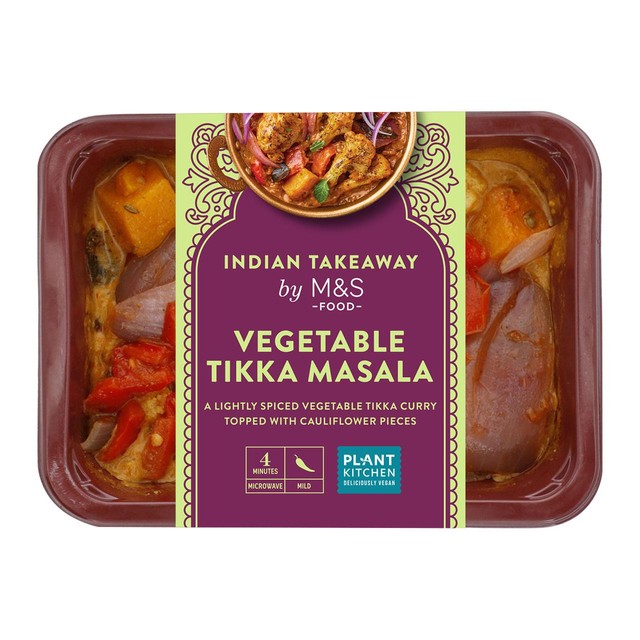 M&S Plant Kitchen vegetable tikka masala curry 400g, imported from the UK