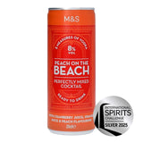 M&S Peach On The Beach Cocktail Drink 250ml
