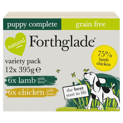 Forthglade Puppy Natural Wet Dog Food Variety Pack 2-12 months 12 x 395g