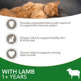 IAMS adult dry cat food lamb 3kg, UK version