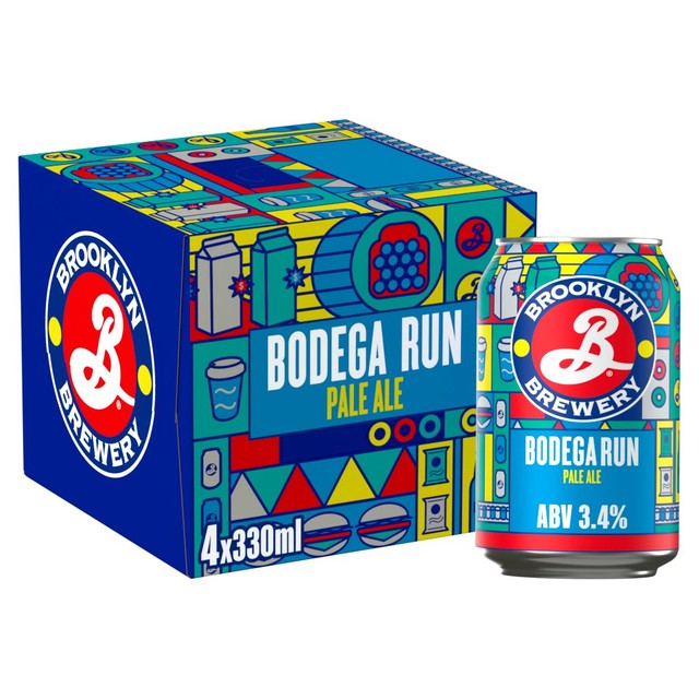Brooklyn Brewery Bodega Run Pale Ale 4x330ml cans - British product