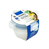 Addis Clip Tight Round Airtight Food Storage Containers 700ml Pack of 3