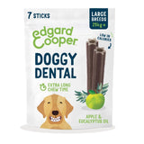 Edgard & Cooper Apple & Eucalyptus Large Dog Dental Treat Sticks Pack of 7
