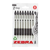 Zebra Z Grip Black Ink Ballpoint Pen - Pack of 8
