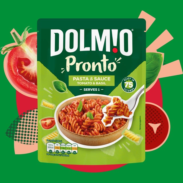 Dolmio Pasta Pronto tomato and basil microwave pasta 200g - British product