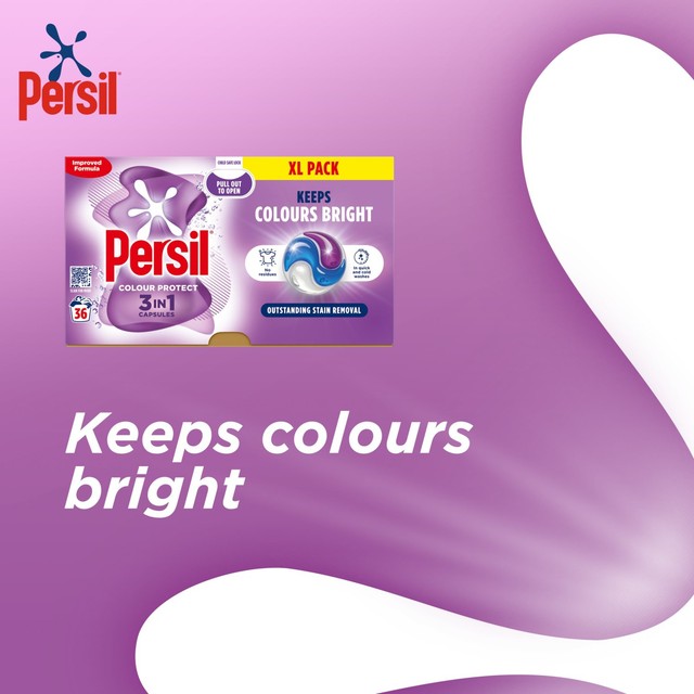 Persil Colour 3 in 1 laundry detergent capsules 36 washes, imported from the UK