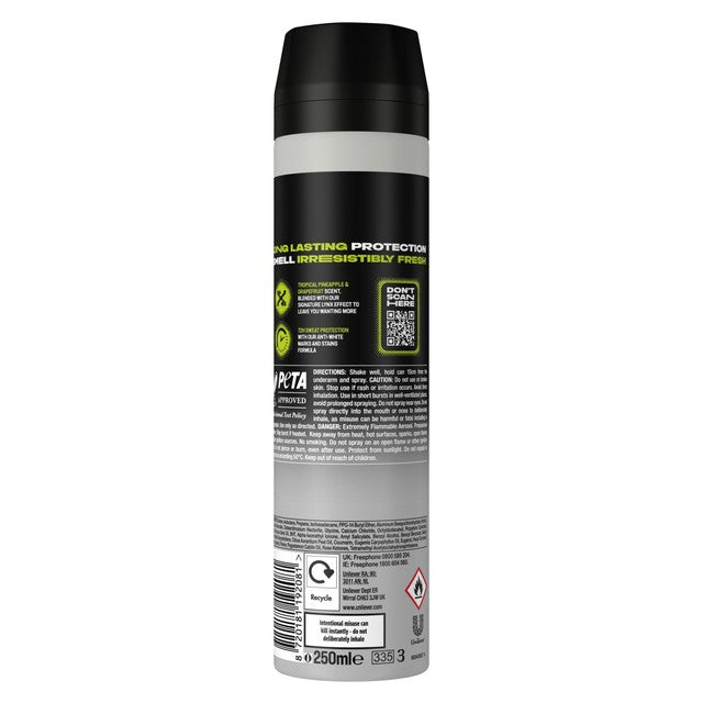 Lynx Epic Fresh Deodorant Grapefruit Pineapple 250ml, imported from the UK